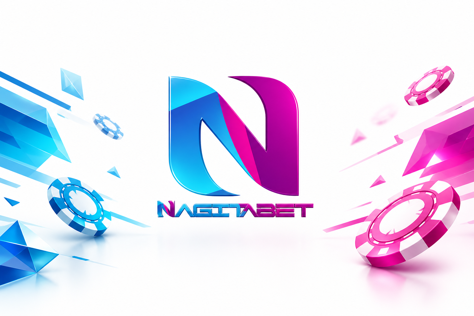 NAGITABET: huruf N cyan-magenta dan teks NAGITABET.